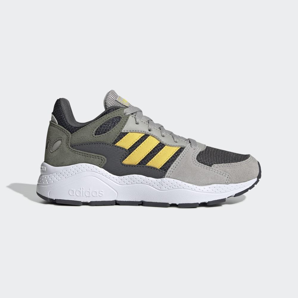 Adidas Boys' Crazychaos Walking Shoes Grey/Yellow/Green Ireland EG3067